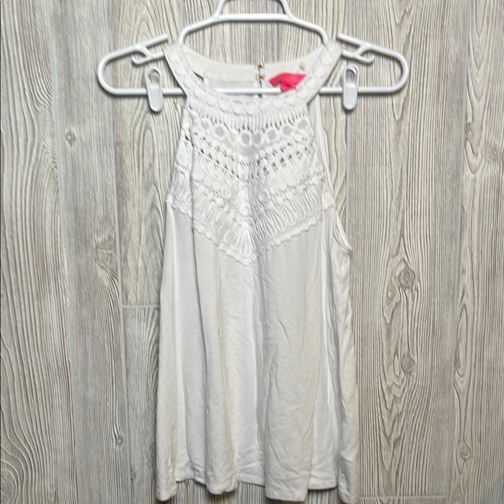 Lilly Pulitzer Dawn Top Crochet Halter Party Thyme Women's Size Medium